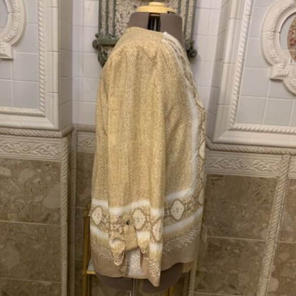 Ruby Rd. Size XL. Reptile Print. Button/Tie Closure. V-Neck. Blouse. B102 - Picture 5 of 8